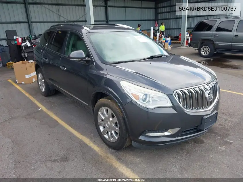 2014 Buick Enclave Leather VIN: 5GAKRBKD5EJ100737 Lot: 45438219