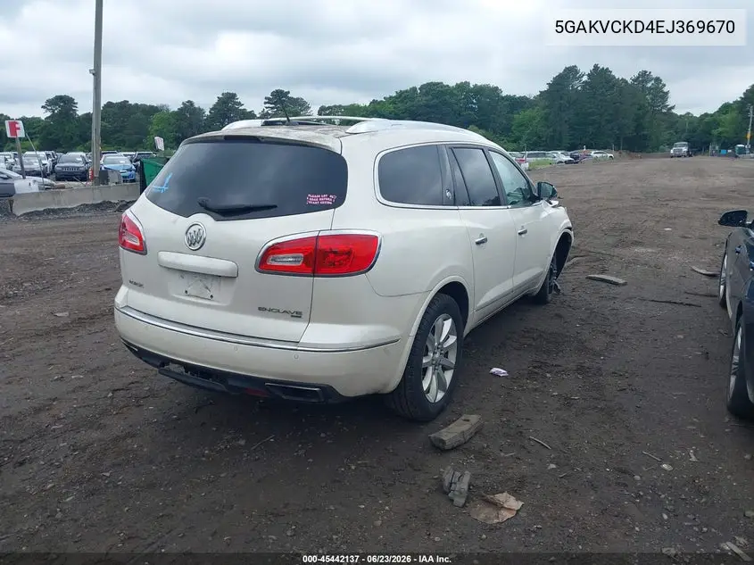 2014 Buick Enclave Premium VIN: 5GAKVCKD4EJ369670 Lot: 45442137