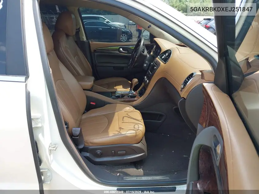 2014 Buick Enclave Leather VIN: 5GAKRBKDXEJ251847 Lot: 45617049
