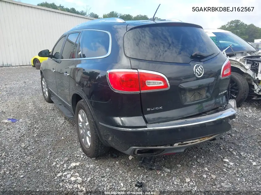 2014 Buick Enclave Leather VIN: 5GAKRBKD8EJ162567 Lot: 45629680