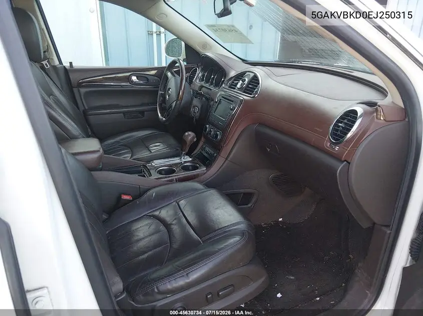 2014 Buick Enclave Leather VIN: 5GAKVBKD0EJ250315 Lot: 45630734