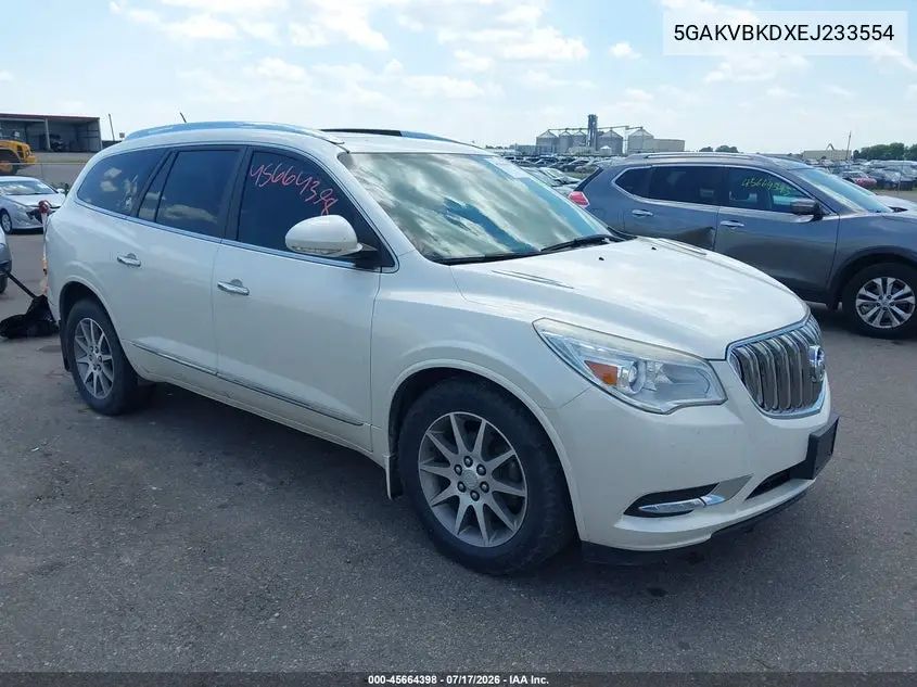 2014 Buick Enclave Leather VIN: 5GAKVBKDXEJ233554 Lot: 45664398