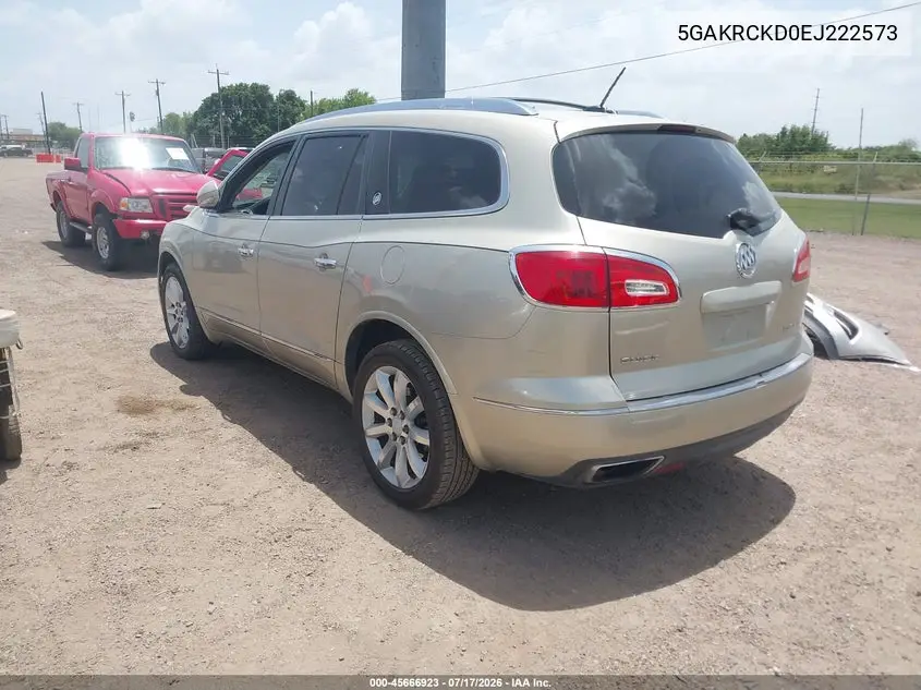 2014 Buick Enclave Premium VIN: 5GAKRCKD0EJ222573 Lot: 45666923
