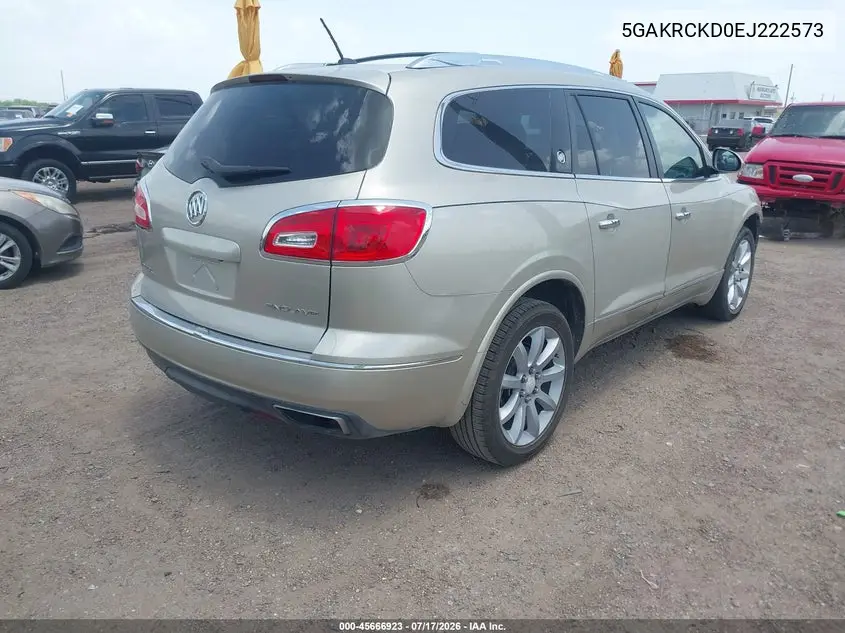 2014 Buick Enclave Premium VIN: 5GAKRCKD0EJ222573 Lot: 45666923