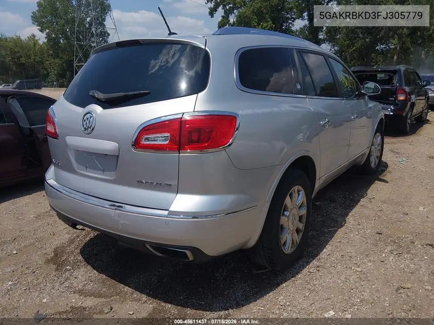 2015 Buick Enclave Leather VIN: 5GAKRBKD3FJ305779 Lot: 45611437