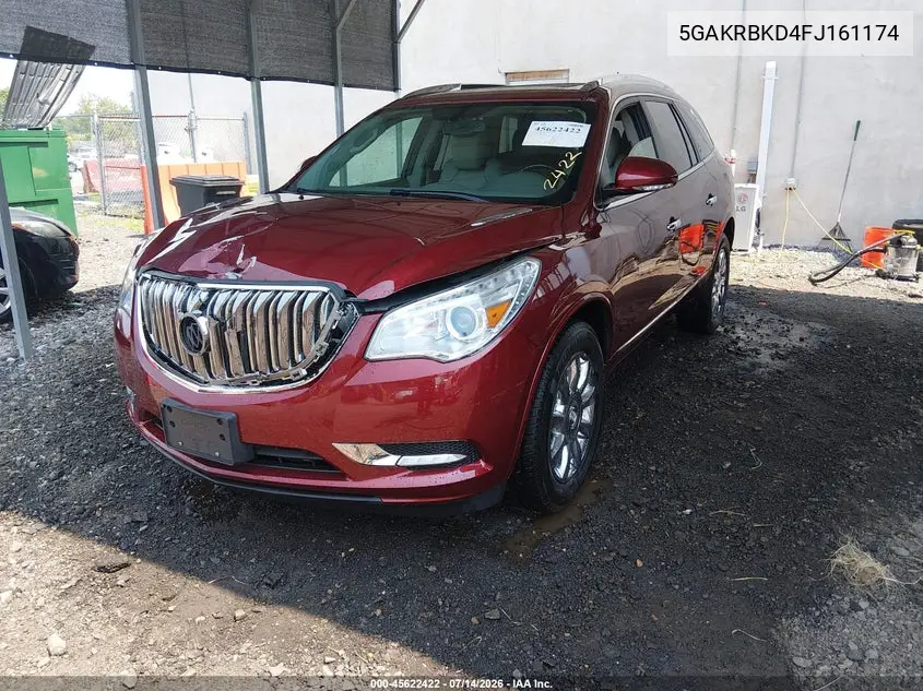 2015 Buick Enclave Leather VIN: 5GAKRBKD4FJ161174 Lot: 45622422