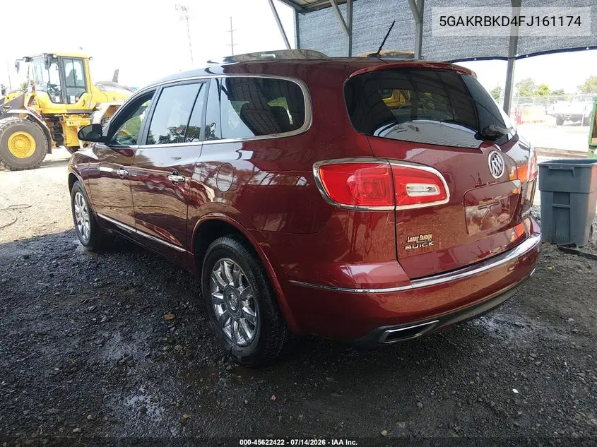 2015 Buick Enclave Leather VIN: 5GAKRBKD4FJ161174 Lot: 45622422