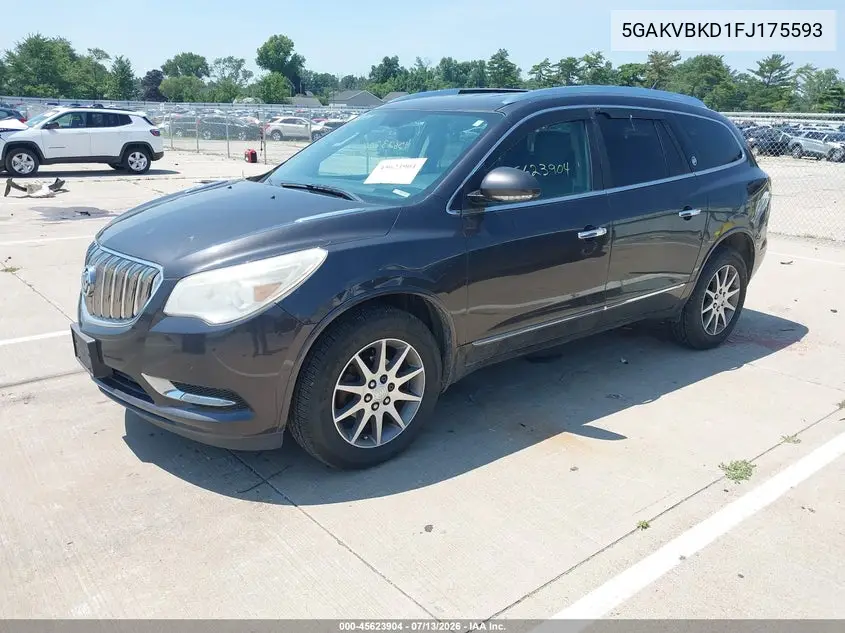 2015 Buick Enclave Leather VIN: 5GAKVBKD1FJ175593 Lot: 45623904