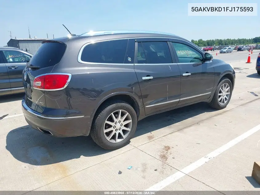 2015 Buick Enclave Leather VIN: 5GAKVBKD1FJ175593 Lot: 45623904
