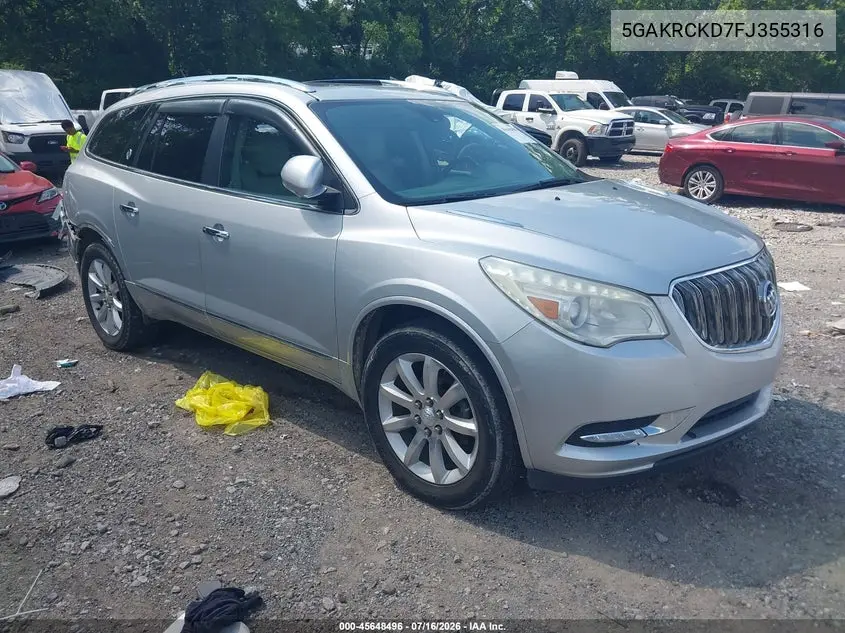 2015 Buick Enclave Premium VIN: 5GAKRCKD7FJ355316 Lot: 45648496