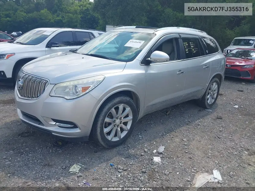 2015 Buick Enclave Premium VIN: 5GAKRCKD7FJ355316 Lot: 45648496