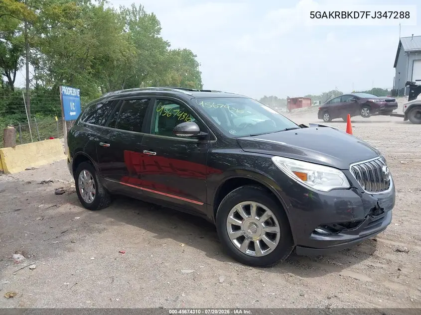 2015 Buick Enclave Leather VIN: 5GAKRBKD7FJ347288 Lot: 45674310