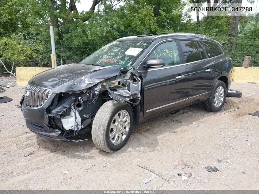 2015 Buick Enclave Leather VIN: 5GAKRBKD7FJ347288 Lot: 45674310