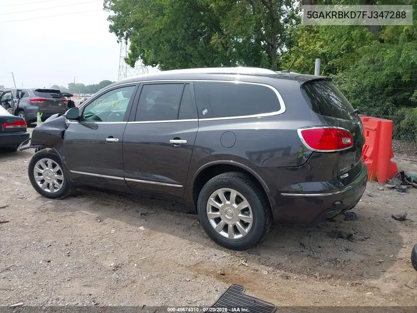 2015 Buick Enclave Leather VIN: 5GAKRBKD7FJ347288 Lot: 45674310