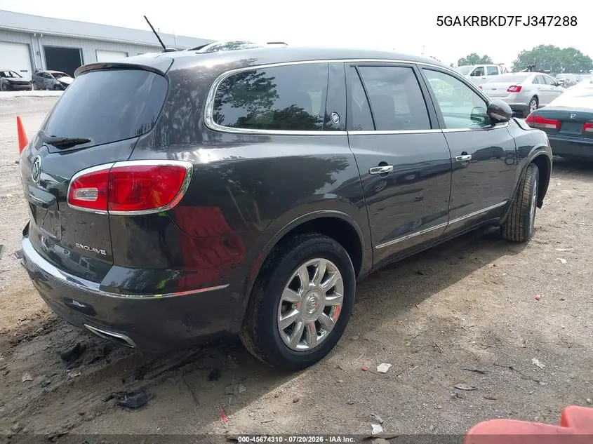2015 Buick Enclave Leather VIN: 5GAKRBKD7FJ347288 Lot: 45674310