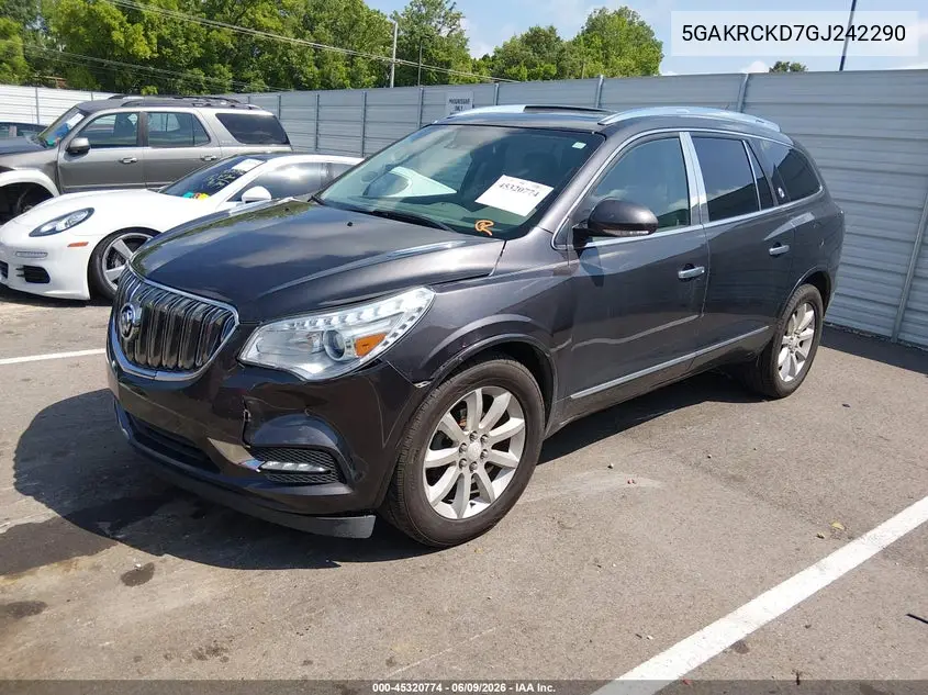 2016 Buick Enclave Premium VIN: 5GAKRCKD7GJ242290 Lot: 45320774