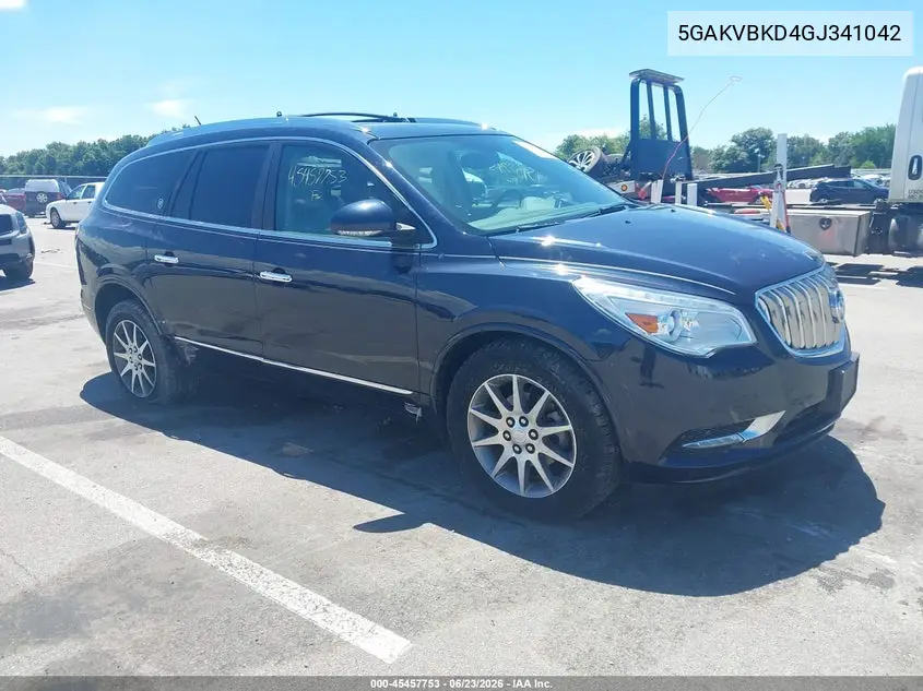2016 Buick Enclave Leather VIN: 5GAKVBKD4GJ341042 Lot: 45457753