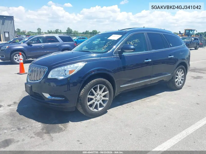 2016 Buick Enclave Leather VIN: 5GAKVBKD4GJ341042 Lot: 45457753