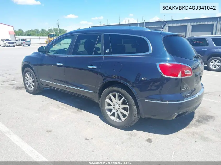 2016 Buick Enclave Leather VIN: 5GAKVBKD4GJ341042 Lot: 45457753