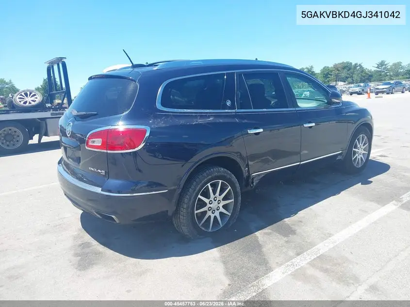 2016 Buick Enclave Leather VIN: 5GAKVBKD4GJ341042 Lot: 45457753