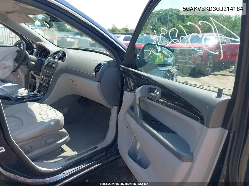 2016 Buick Enclave Leather VIN: 5GAKVBKD3GJ214184 Lot: 45562316