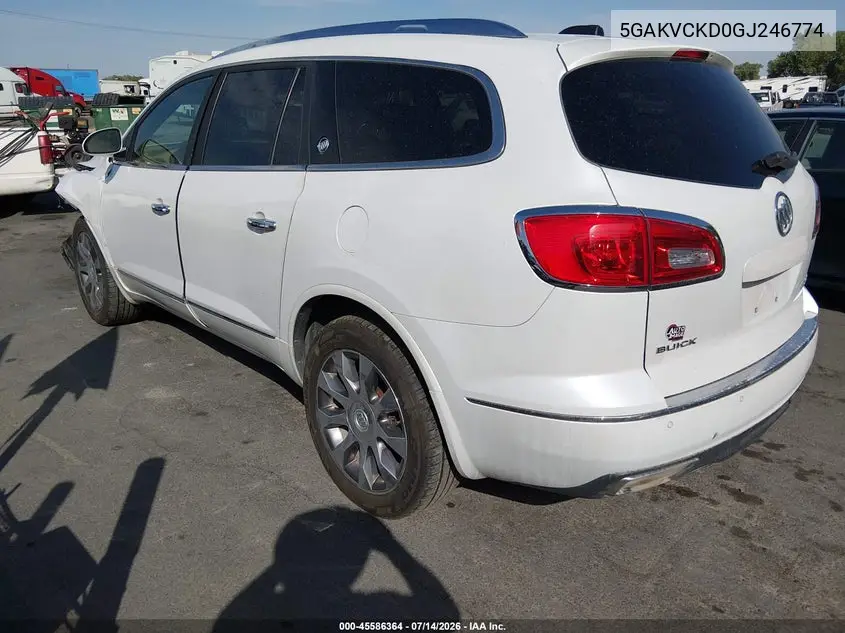 2016 Buick Enclave Premium VIN: 5GAKVCKD0GJ246774 Lot: 45586364