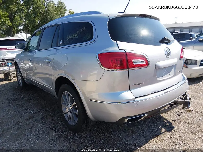 2016 Buick Enclave Leather VIN: 5GAKRBKD6GJ300478 Lot: 45596689