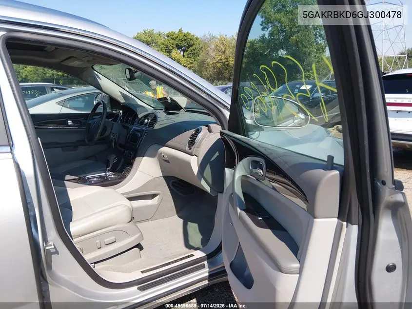 2016 Buick Enclave Leather VIN: 5GAKRBKD6GJ300478 Lot: 45596689