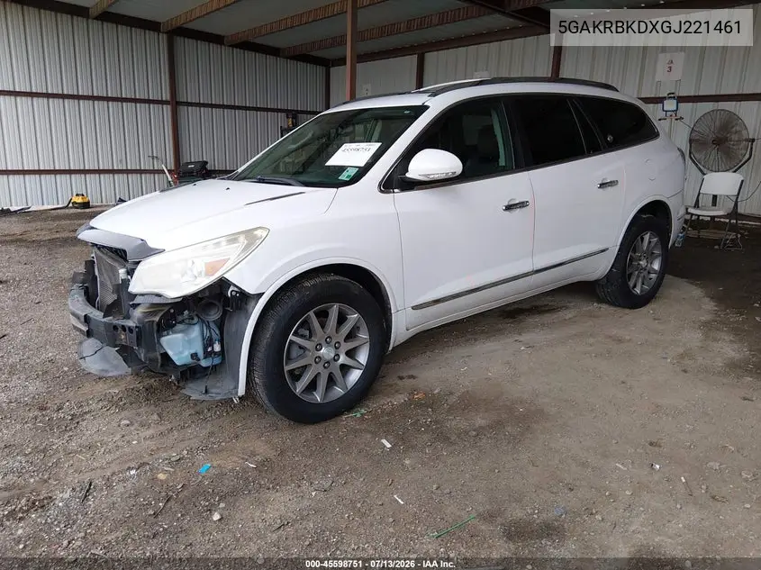 2016 Buick Enclave Leather VIN: 5GAKRBKDXGJ221461 Lot: 45598751