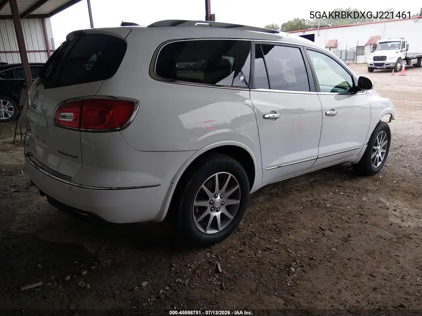 2016 Buick Enclave Leather VIN: 5GAKRBKDXGJ221461 Lot: 45598751