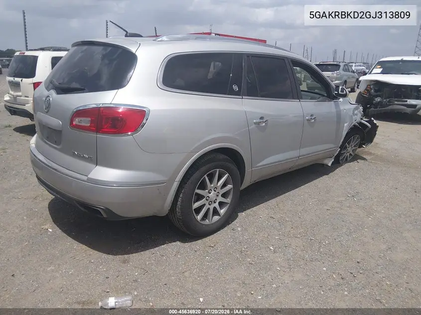 2016 Buick Enclave Leather VIN: 5GAKRBKD2GJ313809 Lot: 45636920