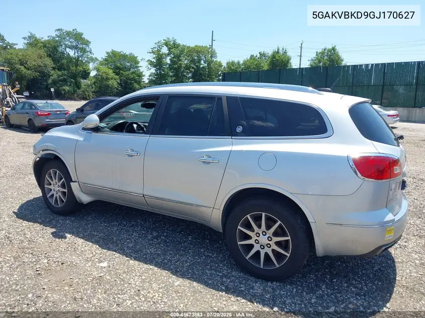 2016 Buick Enclave Leather VIN: 5GAKVBKD9GJ170627 Lot: 45673863
