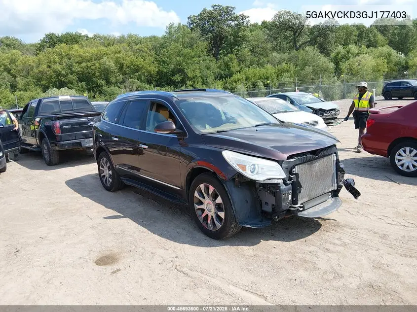 2016 Buick Enclave Premium VIN: 5GAKVCKD3GJ177403 Lot: 45693600
