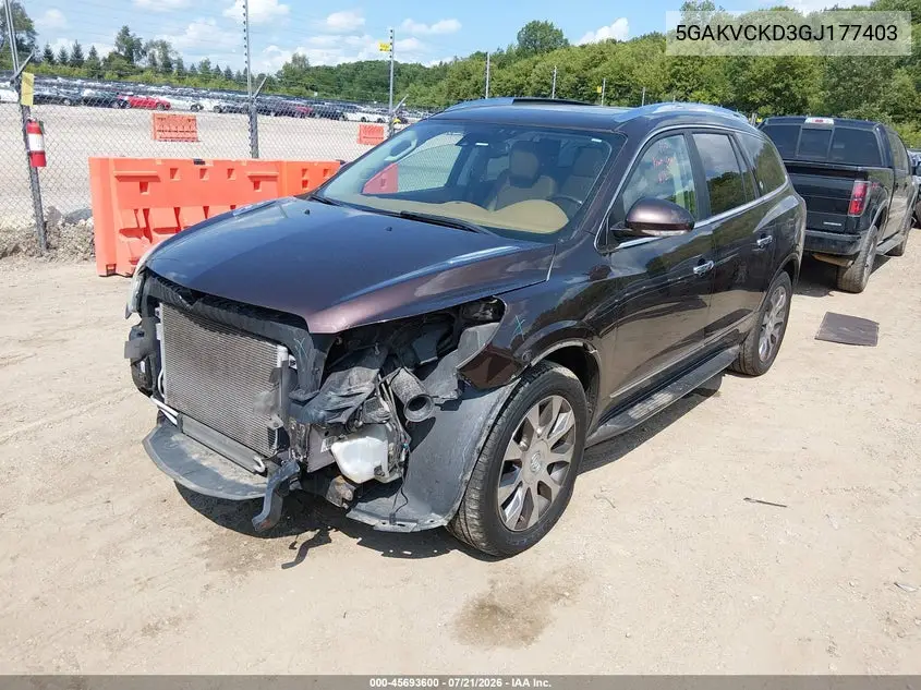 2016 Buick Enclave Premium VIN: 5GAKVCKD3GJ177403 Lot: 45693600