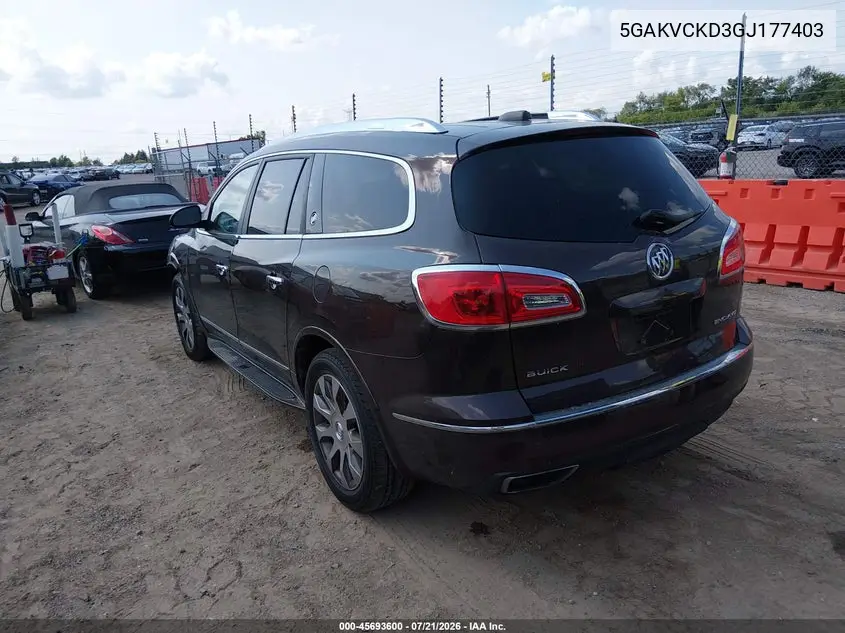 2016 Buick Enclave Premium VIN: 5GAKVCKD3GJ177403 Lot: 45693600