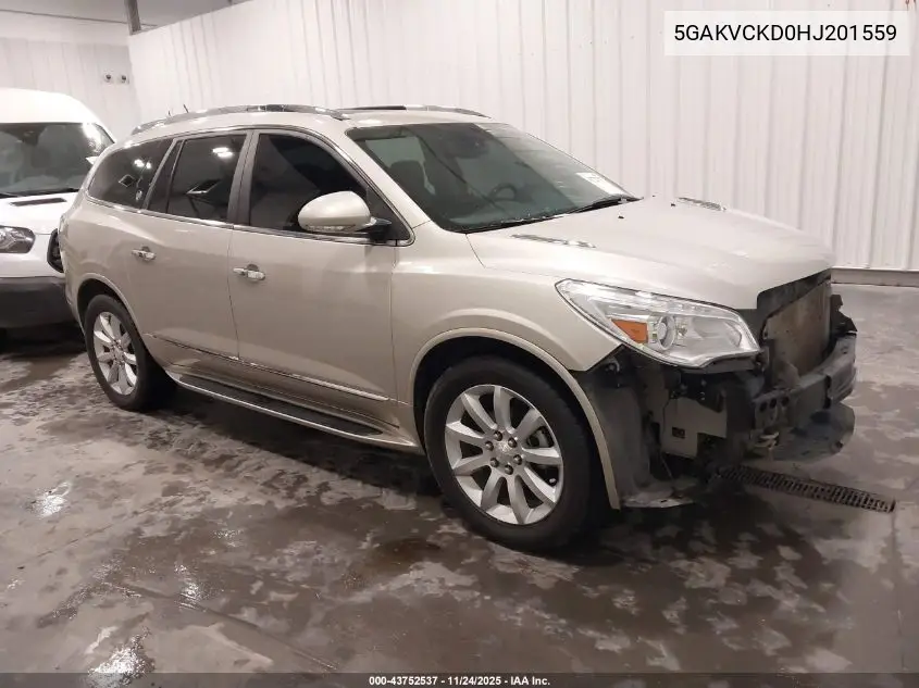 5GAKVCKD0HJ201559 2017 Buick Enclave Premium