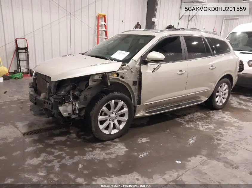 5GAKVCKD0HJ201559 2017 Buick Enclave Premium