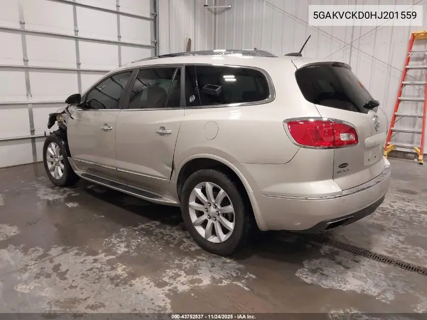 5GAKVCKD0HJ201559 2017 Buick Enclave Premium
