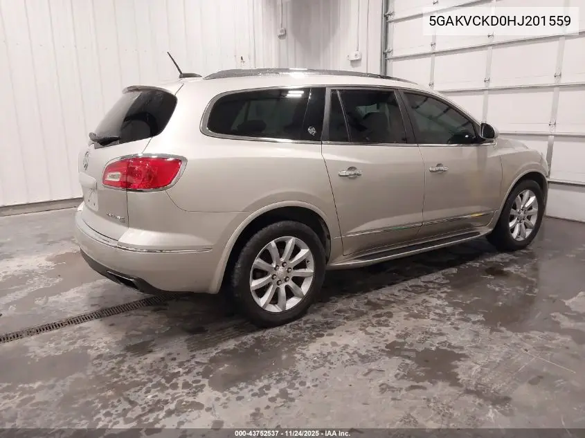 5GAKVCKD0HJ201559 2017 Buick Enclave Premium