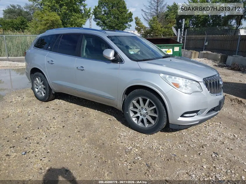 2017 Buick Enclave Leather VIN: 5GAKRBKD7HJ313712 Lot: 45360779