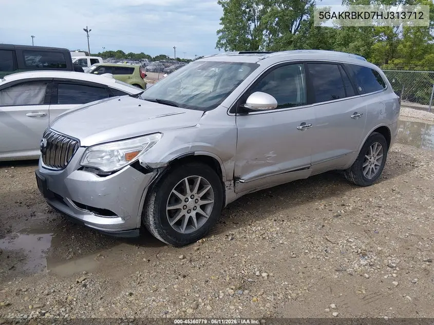 2017 Buick Enclave Leather VIN: 5GAKRBKD7HJ313712 Lot: 45360779