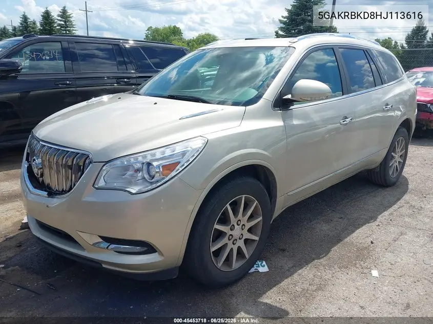 2017 Buick Enclave Leather VIN: 5GAKRBKD8HJ113616 Lot: 45453718