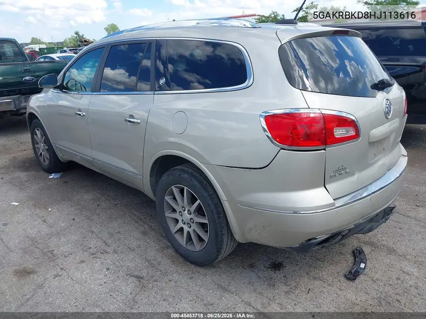 2017 Buick Enclave Leather VIN: 5GAKRBKD8HJ113616 Lot: 45453718