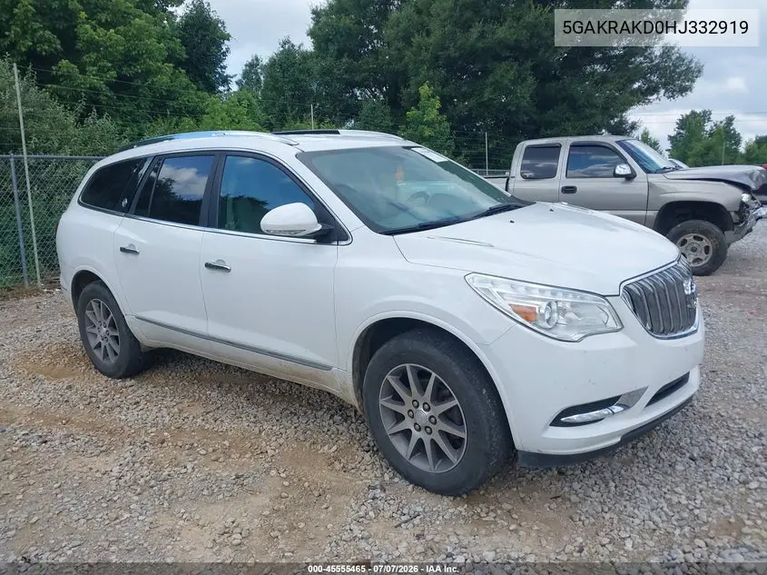 2017 Buick Enclave Convenience VIN: 5GAKRAKD0HJ332919 Lot: 45555465