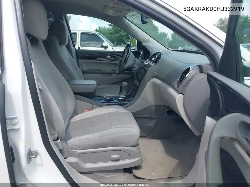 2017 Buick Enclave Convenience VIN: 5GAKRAKD0HJ332919 Lot: 45555465
