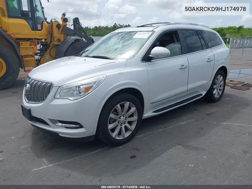 2017 Buick Enclave Premium VIN: 5GAKRCKD9HJ174978 Lot: 45630179