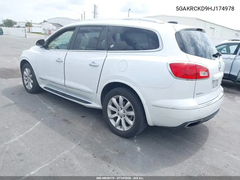 2017 Buick Enclave Premium VIN: 5GAKRCKD9HJ174978 Lot: 45630179
