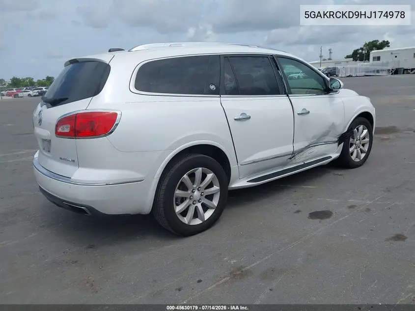 2017 Buick Enclave Premium VIN: 5GAKRCKD9HJ174978 Lot: 45630179