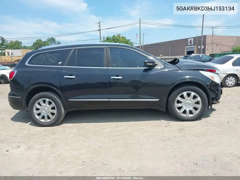 2017 Buick Enclave Leather VIN: 5GAKRBKD3HJ153134 Lot: 45636794