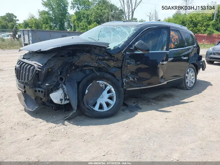 2017 Buick Enclave Leather VIN: 5GAKRBKD3HJ153134 Lot: 45636794